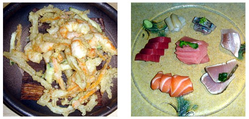 tempura  &  sashimi