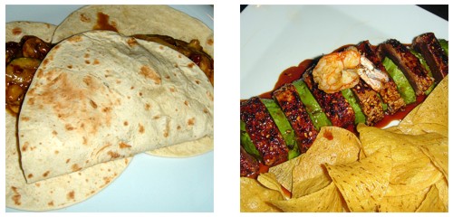 Tacos vegetarianos  &  Atún a los 3 chiles