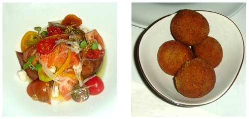 Ensalada de tomate con sardina  &  Croquetas de la yayi